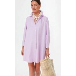 Pomander Place by Tuckernuck Oxford Harris Shirt Dress in Lavender Size XS